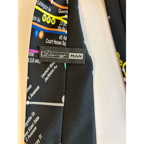 Danggi Man New York Subway Line NeckTie Black - Picture 5 of 5